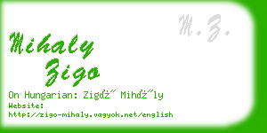 mihaly zigo business card